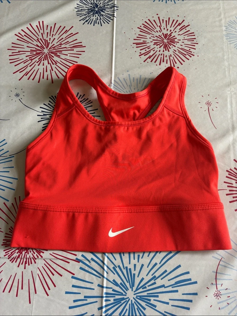 ORANGE NIKE SPORTS BRA
